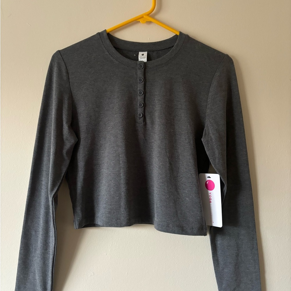 NWT yogalicious butter soft cropped long sleeve shirt
